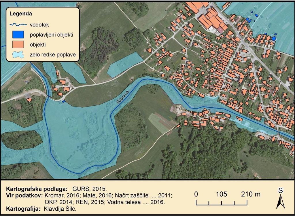 4.5.9. Prigorica Prigorico ogrožajo poplavne vode Bistrice in Ribnice.