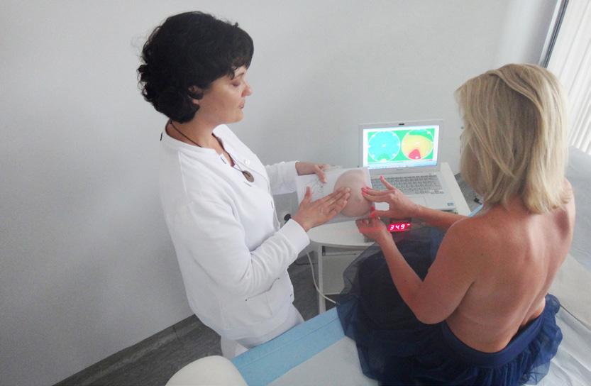 Andreja Rajh, ing. radiologije, specialistka BreastScan diagnostike 14 Preglede z metodo BreastScan opravljam od leta 2001 in sicer v ordinacijah v Ljubljani, Mariboru in Novi Gorici.