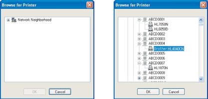 KORAK 2 Namestitev gonilnika za tiskalnik Windows 4 Izberite Network Shared Printer in kliknite Next. 5 Izberite čakalno vrsto tiskalnika in kliknite OK.
