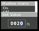 Alarms (alarmi) Voltage (napetost) Alarm se oglasi če napetost prekorači/pade pod izbrano mejno vrednost.