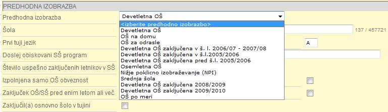 gumbu LV). V primeru, da ne označite polje Naslov obstaja v registru prostorskih enot in imate izbrano Država = Slovenija, potem lahko iz šifranta izberete le polja Občina in Pošta.