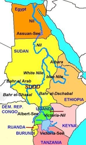 VODE Večina vode priteka iz Etiopskega višavja Beli in Modri Nil zlitja v reko Nil V