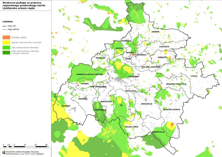Slika: Vodovarstvena območja Več kot 1/3 slovenskih potreb, vključno z velikimi mesti kot je Ljubljana se zagotavlja s črpanjem vode iz prodnih ravninskih vodonosnikov, kjer že desetletja prihaja do