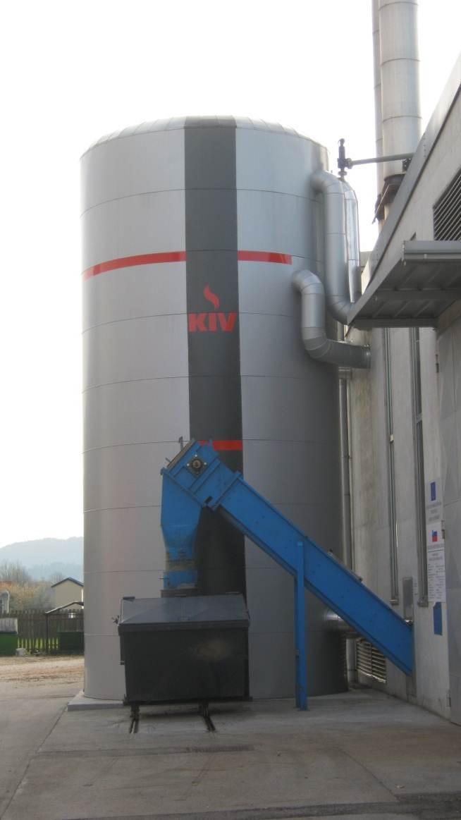 Hranilnik toplote Hranilnik prostornine 100 m³ Če v dneh z različnimi toplotnimi potrebami razdelilnega