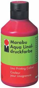 Barve za linotisk Viskozna barva za linotisk Marabu Aqua Linol je izdelana na vodni osnovi. Primerna je za vse vrste visokega tiska.