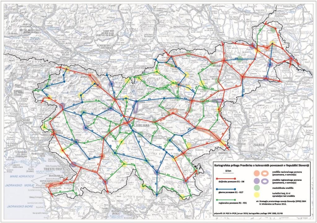 KOLESARSKO OMREŽJE V SLOVENIJI Direkcija RS za infrastrukturo vzpostavlja tudi državno kolesarsko omrežje, ki ga tvorijo tako