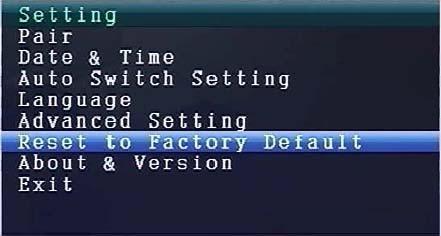 Advanced Setting (napredne nastavitve) S smernim gumbom GOR ali DOL lahko izberete TV out Format (format TV izhoda). Privzeta nastavitev je NTSC.