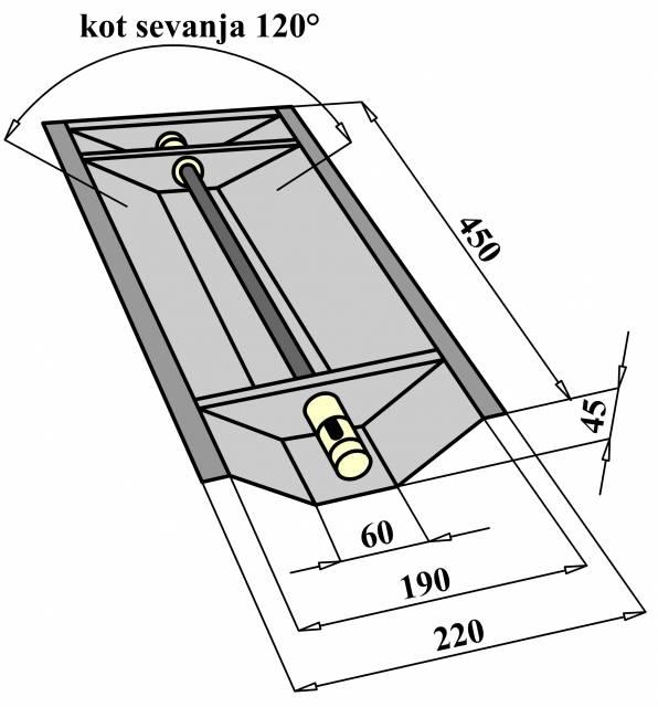 Keramični grelec za uporaba na zadnji ali stranski steni kabine.