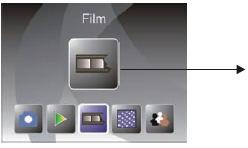 Film Type (tip filma) tip filma Nastavitev tipa filma spremenite z odpiranjem menija tipa filma pri vklopu naprave ali odpiranjem