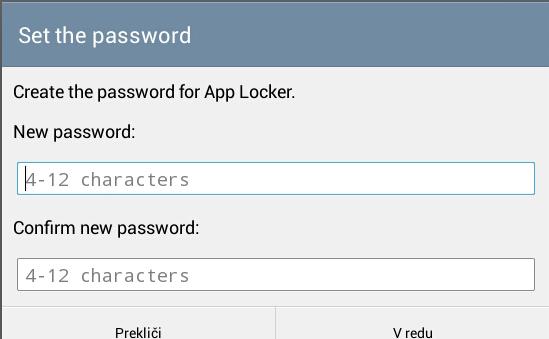 App Locker App Locker je varnostni program, ki omogoča zaščito osebnih programov pred nepooblaščeno uporabo.
