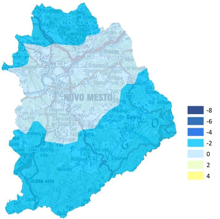 Območje MONM se umešča v tip zmernocelinskega podnebja osrednje Slovenije. Za ta tip velja, da so povprečne oktobrske temperature višje od aprilskih.