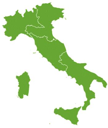 % predstavlja delež ciljne skupine po regijah PODROBNEJŠA OPREDELITEV REGIJ S-vzhod: S-zahod: Center: Jug: Otoka: Sardinija in Sicilija: 10 % Emilia-Romagna, Friuli-Venezia Giulia, Trentino, Alto