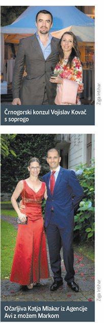 15.6.2014 VEČER V NEDELJO Stran/Termin: 54 Črnogorski konzul Vojislav Kovač s soprogo r a h