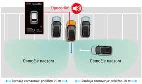 POPOLNO UDOBJE Aktivni tempomat za nadzor razdalje med vozili (ACC)* Aktivni tempomat uporablja tehnologijo radarja z milimetrskim valovanjem za določanje razdalje do vozila spredaj in samodejno