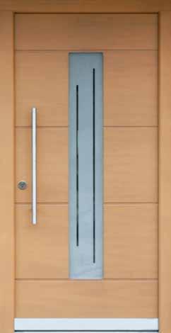 496, 00 TREND T 110 vhodna vrata iz smrekovega lesa s pokončno strukturo lesa (do dimenzije 110 x 220 cm) dimenzija profila VV 68 mm odkapni profil lesen ali E 75