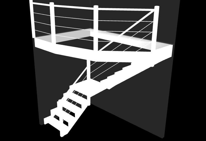Ta se lahko izdela za vsako vrsto stopnic z namenom, da bi hitro oblikovali najpogostejše primere stopnic.