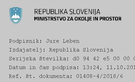 apple REPUBLIKA SLOVENIJA MINISTRSTVO ZA OKOLJE IN PROSTOR Dunajska cesta 48, 1000 Ljubljana T: 01 478 74 00 F: 01 478 74 25 E: gp.mop@gov.si www.mop.gov.si Številka: 01408-4/2018 6 Ljubljana, 26. 9.