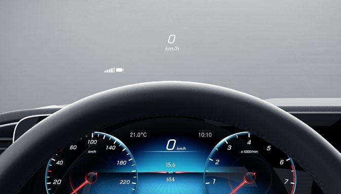 Projekcijski zaslon head-up Najboljši pogled za športni užitek v vožnji in suveren občutek vožnje: projekcijski zaslon head-up spremeni vetrobransko steklo v