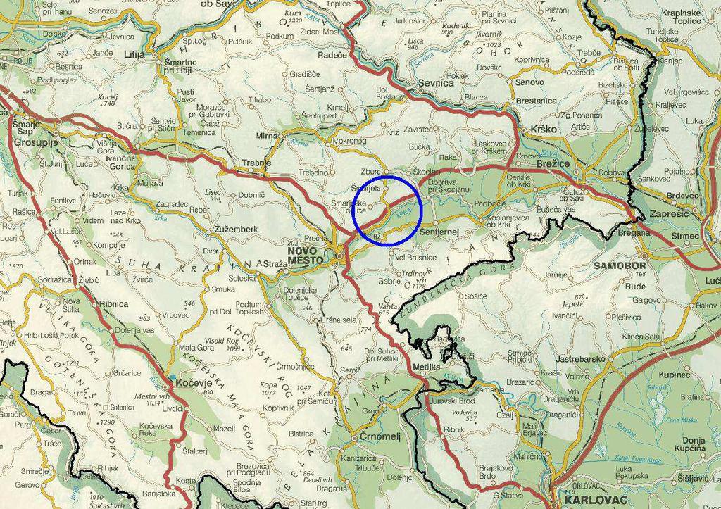 2 ANALIZA OBSTOJEČEGA STANJA 2.1 Opis prostora Območje DPN za RTP 110/20 kv Dobruška vas z vključitvijo v 110 kv omrežje leži v jugovzhodnem delu Slovenije, na območju občine Škocjan.