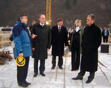 Gradbišče HE Blanca si je konec februarja ogledal tudi minister Janez Podobnik s sodelavci.