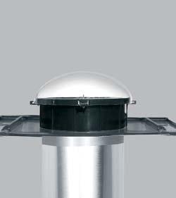SRT SR_-L - Strešni element: kupola, - čvrsta, polirana kovinska cev, - potrebna ustrezna obroba glede na vrsto kritine - Strešni element: pravokotna lina z varnostnim 4 mm steklom (skladno s