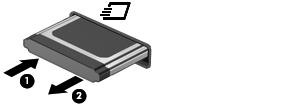 Odstranjevanje kartice ExpressCard POZOR: Da preprečite izgubo podatkov ali neodzivnost sistema, uporabite naslednji postopek, da varno odstranite kartico ExpressCard. 1.