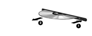 OPOMBA: Če pladenj ni povsem odprt, previdno nagnite disk, preden ga odstranite. 4. Zaprite pladenj in shranite disk v zaščitni ovitek.