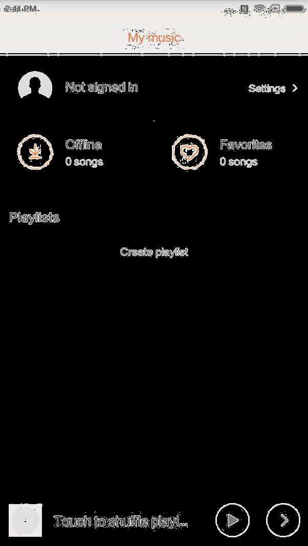 Xiaomi Inc. 25 Zabava Poslušanje glasbe Glasbena aplikacija vam omogoča poslušati glasbo na vašem telefonu. Vsebuje različne možnosti, kot so naslov pesmi, pevec, album in seznam predvajanja.