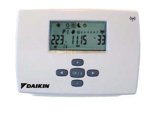 EKRTR/EKRTW Krmiljenje Prikazovalnik LCD na sobnem termostatu predstavlja potrebne informacije o nastavitvi sistema Daikin Altherma.