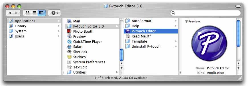 Uporaba programa P-touch Editor za Mac (samo PT-3600/9600/9700PC/9800PCN) Ta razdelek opisuje pregled programa P-touch Editor. Za podrobnosti glejte pomoč P-touch Editor Help.