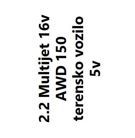 JEEP Cherokee tehnični podatki MOTOR Delovna prostornina(ccm) 2184 Število valjev 4 Največja moč kw (KM) - vrt./min.