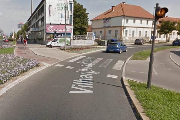 hitrosti avtomobilov Sliki 70 in 71: Primer preureditve križišča Vilharjeva in Dunajske ceste v