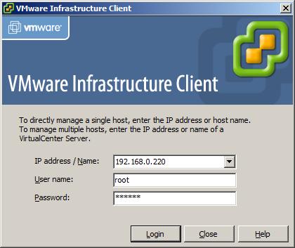 220 Odpre se nam Getting started stran, kjer uzberemo povezavo Download VMware Infrastructure Client, ki nam na računalnik prenese namestitveni program VMware Infrastructure Client 2.5.