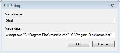 Slika 19: Visual Basic skript za izvajanje paketnih datotek v ozadju (Vir: lasten) Slika 20: Popravek vrednosti v registru (Vir: lasten) PRIPRAVA OPERACIJSKEGA SISTEMA LINUX UBUNTU MINIMAL LXDE Na