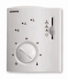 T13 Sobni termostat za 4-cevne sisteme montaža na steno nastavitev temperature v prostoru ročni preklop hitrosti ventilatorja