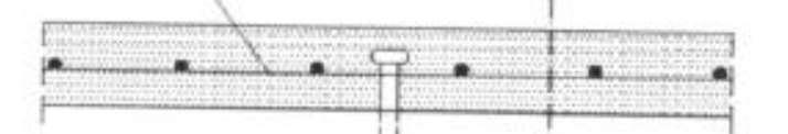4 Ple Pogoj enakomerne : Kontrola betonske pasnice Slika -a [9] : v Ed Vl 794,3 kn L 900 cm hf 6,5 cm 0,14 kn cm h f Prerez a-a: sf) v prerezu a- (A sf,potr ).