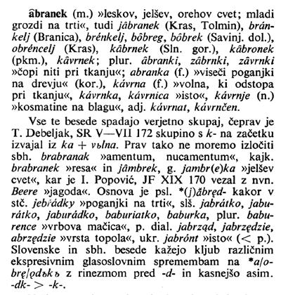 Etimologija slovenskega jezika razvoj slovenske etimološke misli Včasih tudi iz dobro prepoznane razvojne poti in besedotvorne analize ni mogoče enoznačno tako kot v primeru medved sklepati, kaj je