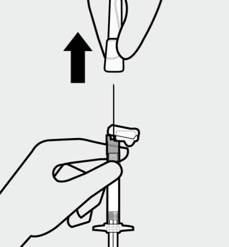 Zaščitnega omota ne odstranjujte, dokler ni injekcijska igla trdno nameščena na injekcijsko brizgo.