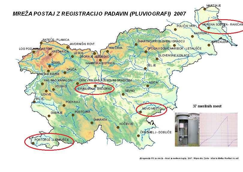 Metodologija in podatki Podatke za izdelavo Huffovih krivulj smo pridobili na Agenciji Republike Slovenije za okolje (ARSO, 2012). Osnovni podatki so bili 5-minutni zapisi pluviografa.