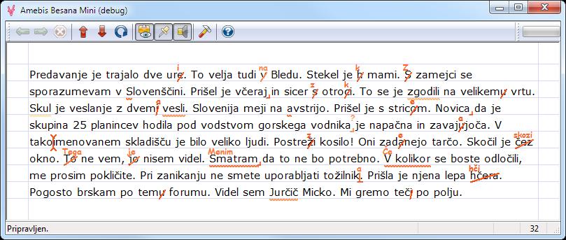 2.2.1.2 Amebis Besana, avtomatska lektorica Spletni portal Amebis Besana nudi avtomatsko pregledovanje besedil in iskanje slovničnih napak.
