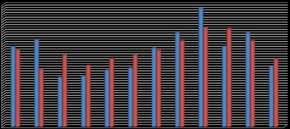 količine surovin v tonah Slika 5: Grafični prikaz števila uskladiščenih in izdanih surovin v letu 20