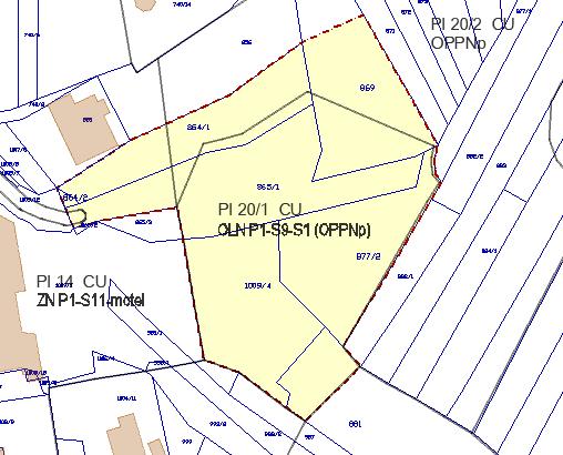 Območje za izdelavo OPPN je obsega skupaj 1,13 ha in sicer na zemljiščih s parc. št.: 864/1, 864/2, 865/1, 869 - del, 877/2, 881- del in 1009/4, vse k.o. Petelinje(2501).