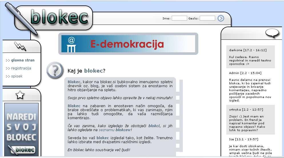 si blog, 2006; Blokec, 2006.
