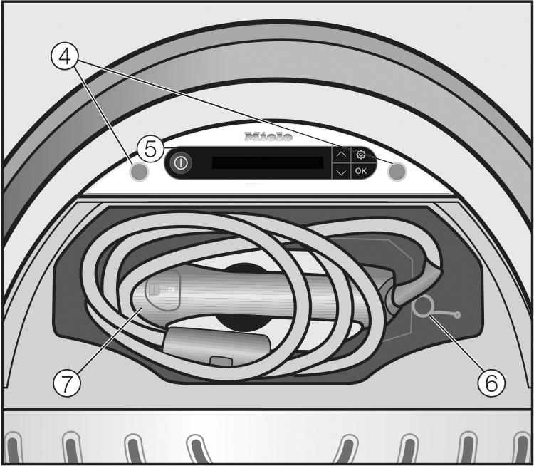 Opis aparata Stojalo a Vrtljivi gumb za nastavitev višine in zlaganje b Odlagalna površina za likalnik c Parni priključek Stojalo (pogled od zgoraj)