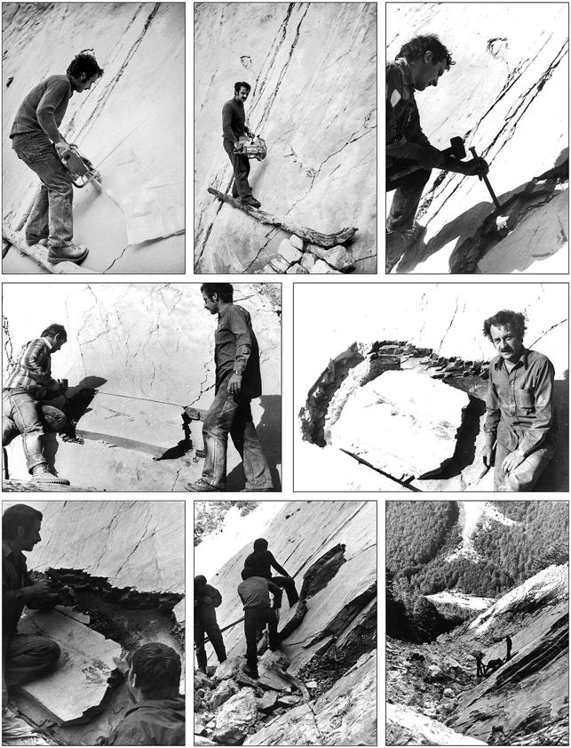 17 Slika 11: Izkopavanje fosilne ribe iz rodu Birgeria avgusta 1983. Figure 11: Excavation of the fossil fish of the Birgeria genus in August 1983.