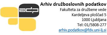 Izdajatelj: Arhiv družboslovnih podatkov, 2009 URL: https://www.adp.