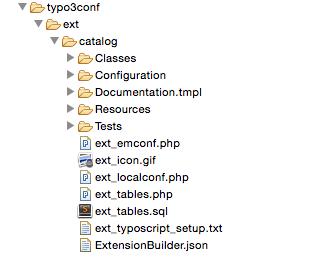 IZDELAVA SPLETNEGA KATALOGA 34 Sql za generiranje podatkovnih tabel v typo3conf/ext/catalog/ext_tables.sql, TypoScript konfiguracija v typo3conf/ext/catalog/ext_typoscript_setup.