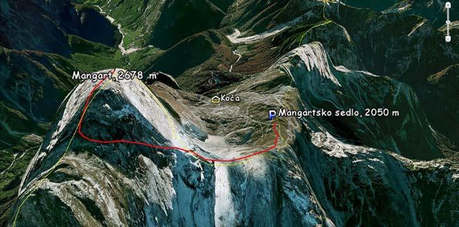 Mangart, 2678 m, po Italijanski poti Vzpon po Italijanski poti na Mangart je na pogled relativno enostaven in kratek.