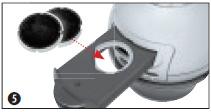 NASTAVITEV PLANETARIJA ZA PROJEKCIJO Pritisnite na gumb za odpiranje predala za projekcijske plošče (3). Predal se odpre (slika 2).