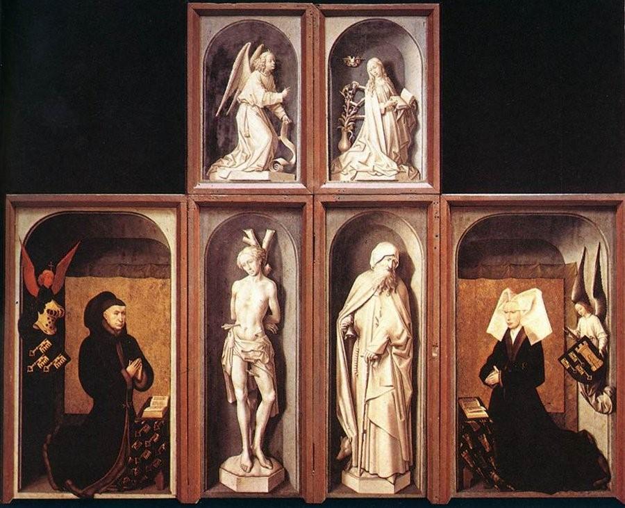Fig. 4: Rogier van der Weyden, zunanjščina Poliptiha s poslednjo sodbo,